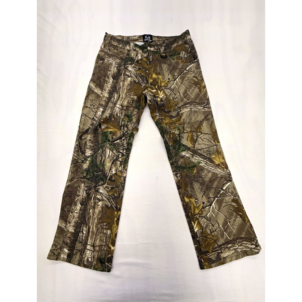 Realtree Xtra Mens Camo Twill Pants 32x30 Cotton Stretch Straight Regular Fit